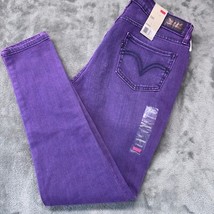 Levis 535 Legging Ultra Low Rise Purple Denim Jeans Womens Size 13 Medium - $49.99