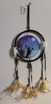 DREAMCATCHER INDIAN WITH WOLVES WOLF HOWLING AT THE MOON OUTDOOR SML (CR43) - $10.68