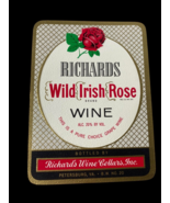 Richards Wild Irish Rose Wine Label Vintage Petersburg Virginia Ephemera... - £4.69 GBP