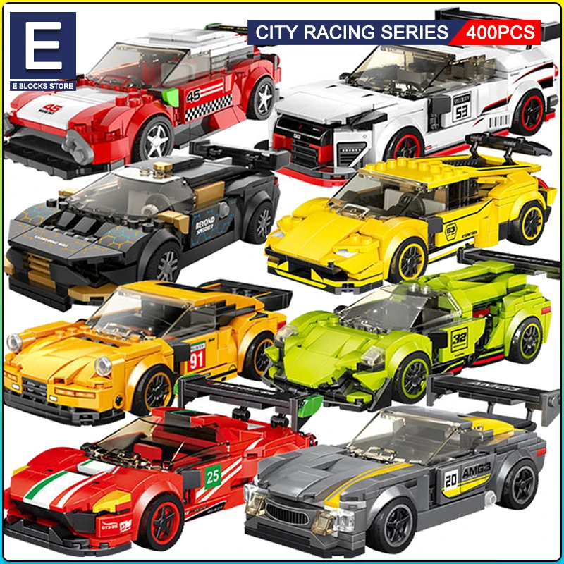 City Speed Champion Sport Racing Cars Building Blocks Model MOC Bricks Racer - £16.59 GBP