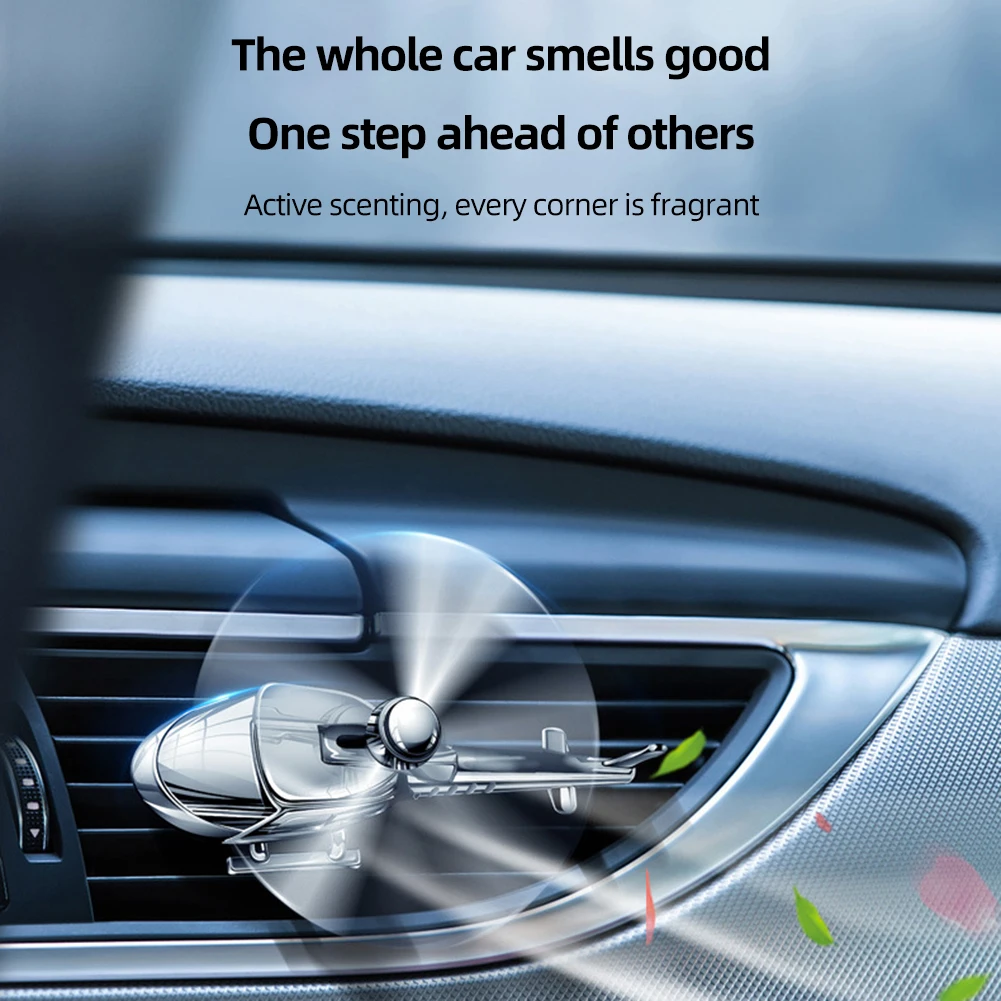 Car Air Freshener Mini Helicopter Rotating Aromatherapy Purifie Odors Ro... - £11.81 GBP