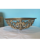 Vintage Gold Gilt Wood Wall Shelf Turner Wall Accessory 22&quot;W Ornate  Crown - £67.05 GBP