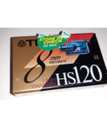 TDK HS 120 8mm Video Cassette Tape Brand NEW Factory Sealed - £4.74 GBP