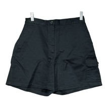 Izod Womens Black Flat Front Cotton Shorts Size 6 New NWT - £7.50 GBP