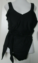 LYSA Black one piece swim suit size 0X Side tie and padded shelf bra - £15.72 GBP