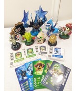 Skylanders set 8 figurines Trap Team orange base bottom cards stickers lot - €27,18 EUR