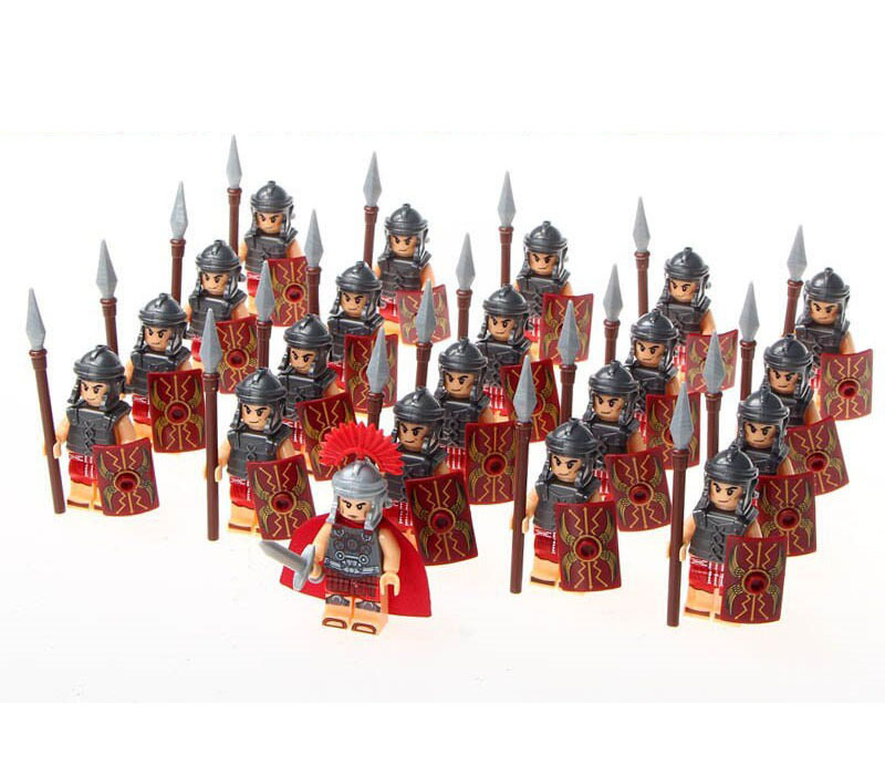 21pcs/set Roman Legion Centurion & Soldiers Minifigure Block Toys Gift