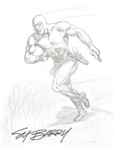 Sy Barry Signed Original Comic Art Sketch ~ Lee Falk The Phantom Ghost Who Walks - £387.00 GBP