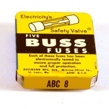 5 Pack Bussmann 8A Ceramic Fast Blow Fuses ABC-8 - £19.66 GBP
