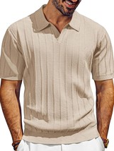 Men&#39;s Full Size Textured Collared Neck Short Sleeve Polo Plus Size - €34,80 EUR