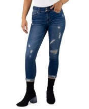 MSRP $49 Indigo Rein Ripped Curvy High Rise Skinny Jeans Blue Size 26W X 27L (5) - £10.11 GBP