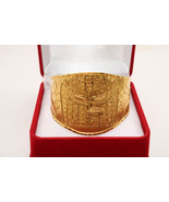 Egyptian Stamped 18K Gold Charming Bracelet Isis goddess Mascot Pharaoni... - £2,574.22 GBP