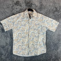 Alan Flusser Shirt Mens Medium Paisley All over Print Casual Party Beach... - $18.03