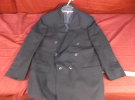 Albert Nipon Mens Dark Charcoal Gray 100% Wool Suit Jacket Size 44L - £11.38 GBP