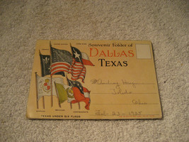 Dallas Texas Souvenir picture Postcard Folder 1930s 18 pictures - £11.81 GBP
