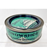 Vintage SNOWSHOE LEATHER DRESSING Tin Litho Polish Wax Portland Oregon G... - $49.01