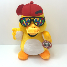 Peek A Boo Yellow Cool Duck with Multicolor Sunglasses Plush Stuffed Animal - £11.62 GBP