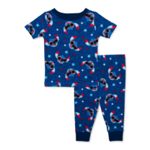 Disney Lilo &amp; Stitch Patriotic Toddler Pajama Set Pants Short Sleeve Siz... - £11.76 GBP
