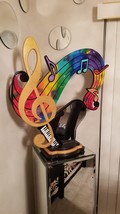 Colorful Music Staff Tabletop Sculpture, Clef Note Mirror Piano Sculpture Art69 - £348.19 GBP