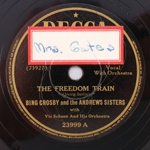 Bing Crosby/Andrews Sisters -Freedom Train/Star-Spangled 1947 78rpm Record 23999 - £11.36 GBP