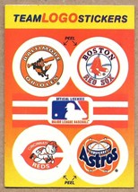 1991 Fleer Team Logo Stickers #NNO MLB: Baltimore Boston Cincinnati Houston - £1.55 GBP