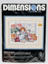 Dimensions Family Of Dolls Barbara Mock 3649 Counted Cross Stitch 1988 V... - $18.69