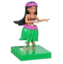 Plastic Solar-Powered Luau Dancing Hula Girl Dancer Mini Figurine Dashbo... - $6.90