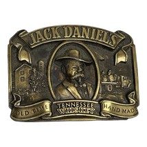 Vintage Jack Daniels Tennessee Whisky 3D Brass Belt Buckle 1989 Arroyo G... - £16.81 GBP