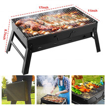 Bbq Barbecue Grill Folding Portable Charcoal Stove Cooker Garden Camping Outdoor - £42.34 GBP