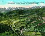 Vtg Linen Postcard Panorama From Airplane - Estes Village Colorado CO Un... - £3.52 GBP