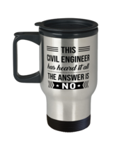 Civil Engineer Travel Mug - 14 oz Insulated Coffee Tumbler For Office  - £16.04 GBP