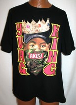 Yung King Crown Graphic Akoo Black T-SHIRT 4XL Rap Hip Hop - £23.73 GBP