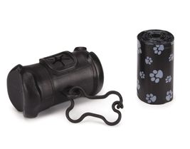 Dog Waste Bag Holders Clip On Bone Shaped Dispenser Choose Color Includes 40 Bag - £11.23 GBP+