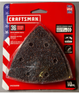 10 Pack Craftsman CMXZXGA9166 36 Grit Sanding Sheets Fits Oscillating Sa... - $14.84