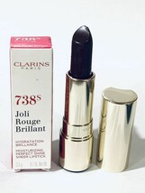 CLARINS JOLI ROUGE BRILLANT MOISTURIZING SHINE SHEER LIPSTICK 738S ROYAL... - $16.07