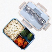 Lunch Box Portable Bento Box Food Storage Container Microwave, Spoon, Ch... - £33.46 GBP