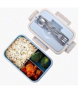 Lunch Box Portable Bento Box Food Storage Container Microwave, Spoon, Ch... - £32.89 GBP