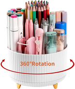 Desk Pencil Pen Holder, 5 Slots 360°Degree Rotating Pen Organizers for D... - $11.70