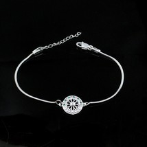 Traditionelles Echtes Silber Armband Cz Rakhi für Herren Damen 20.3cm - £30.63 GBP