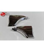 1963 Chevy Impala Rear Fender Skirt Trim Stainless Steel Scuff Pads Pair... - $38.46