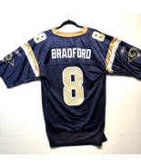 VTG Sam Bradford 8 St. Louis Rams NFL Reebok Jersey Blue Men&#39;s M LA Los ... - £14.69 GBP