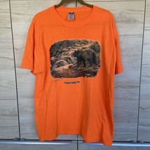 Pigeon Forge Tennessee Black Bear Shirt Mens XL Orange Casual Travel  (m50) - £11.00 GBP
