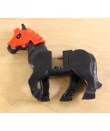 Vintage LEGO Black Horse with Helmet Only - $13.52 CAD