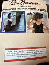 1981 Pat Benatar Heat of the Night &amp; Crimes of Passion Songbook SEE FULL LIST - £17.87 GBP