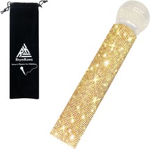 Champagne Golden Crystal Cover With Rhinestones On Microphone Handle For Shure - £25.51 GBP