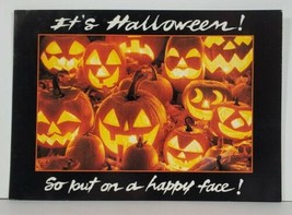 Halloween JOL Put on A Happy Face Hallmark Postcard P17 - £7.82 GBP