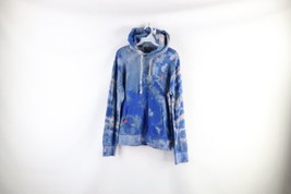 Ralph Lauren Mens Small Performance Acid Wash Hoodie Sweatshirt Trippy Blue - £47.44 GBP