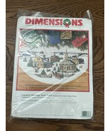 VTG Dimensions Country Holiday Tree Skirt Christmas Counted Cross Stitch... - £74.46 GBP