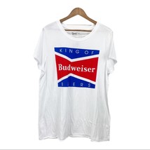 NEW Torrid x Brew City Budweiser Plus Size 2X Crew Neck T-Shirt White Classic  - £17.39 GBP