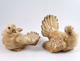 Two Norleans Doves Figurines Ceramic Vintage - £31.49 GBP
